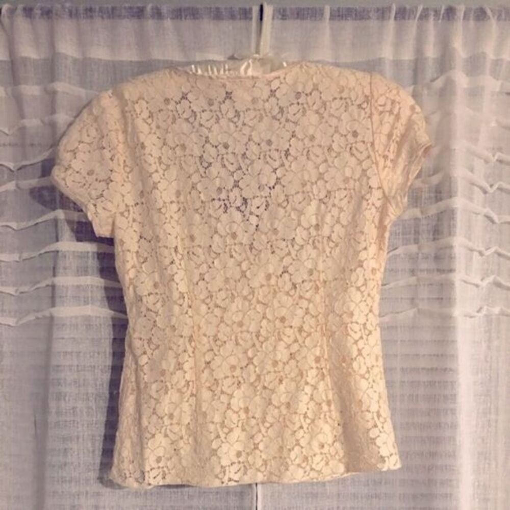 Old Navy Sheer Lace Wrap Around Blouse fairy coquette romantic girlhood small - Picture 7 of 8